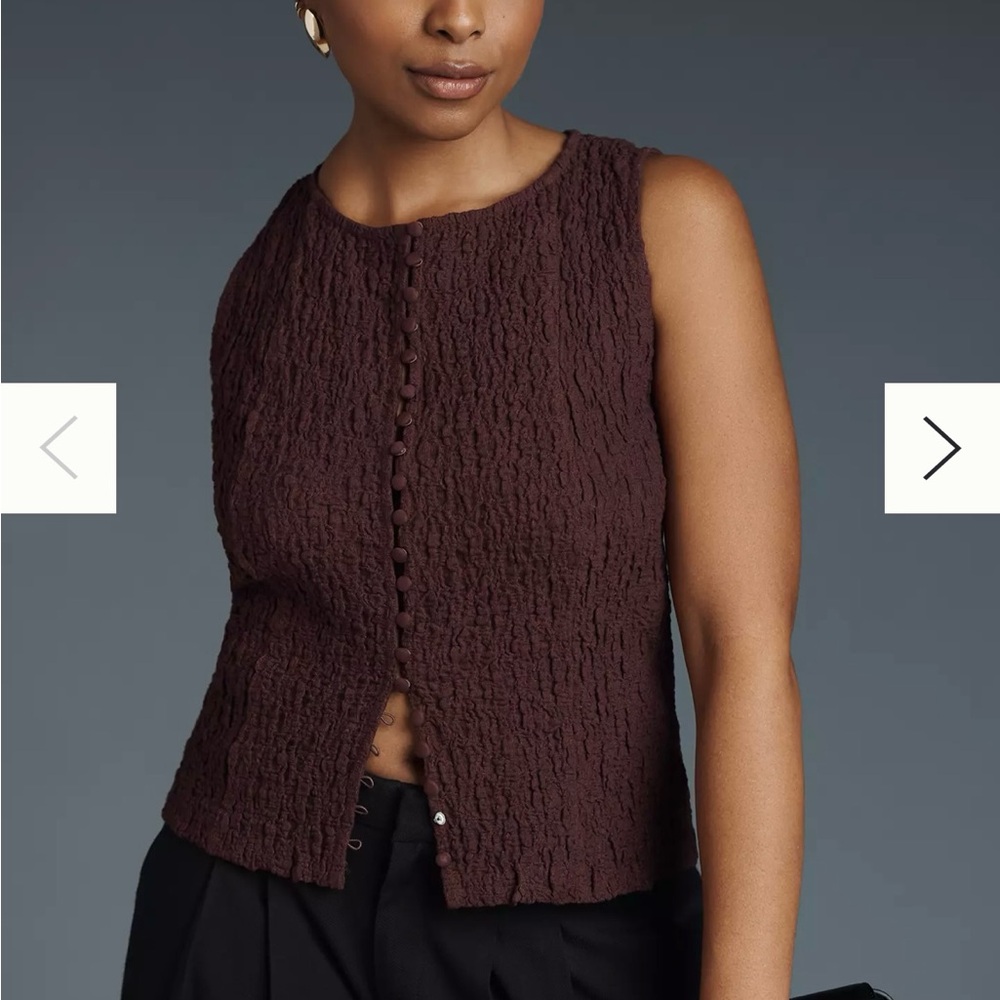 By Anthropologie Puckered Peplum Top